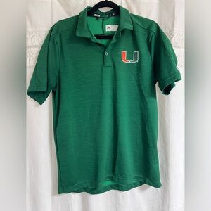 Men’s University of Miami Adidas Golf Shirt